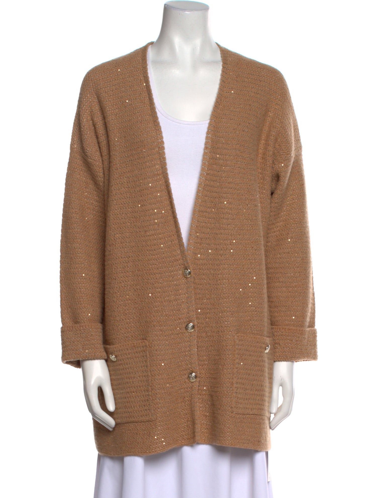 Amina Rubinacci Wool Open Front Sweater