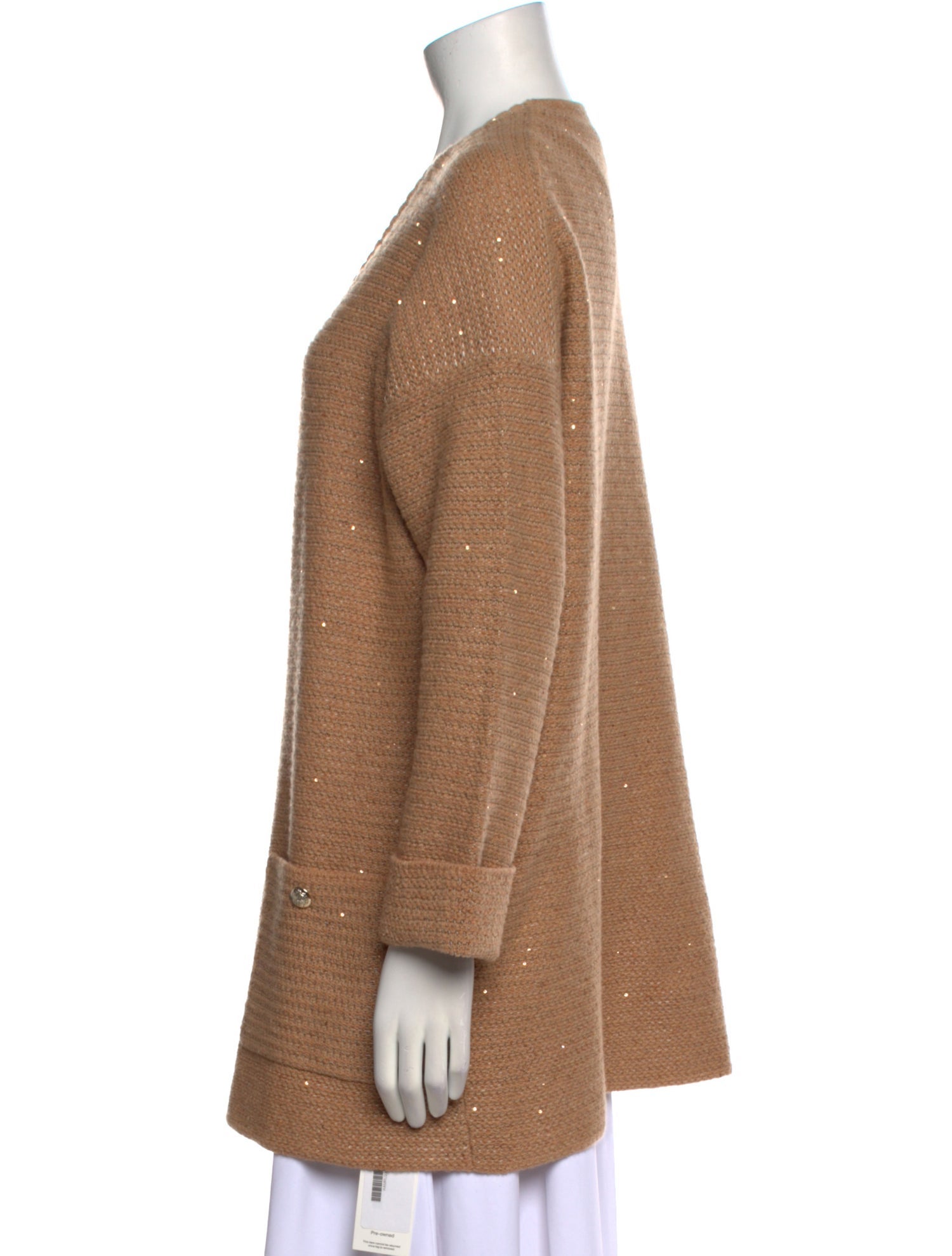 Amina Rubinacci Wool Open Front Sweater