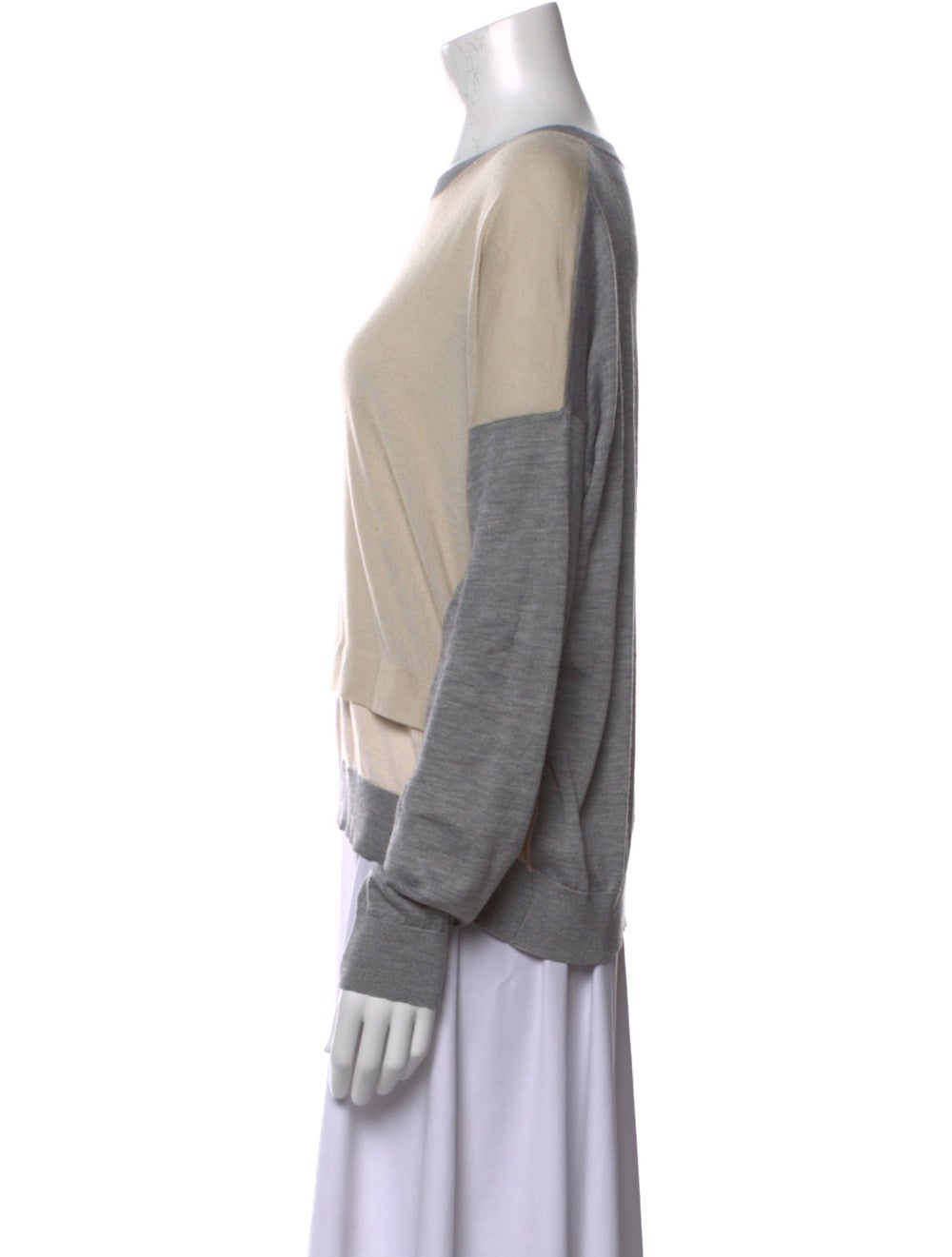 Amina Rubinacci Pullover Neutrals Colorblock Patt… - image 2