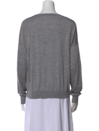 Amina Rubinacci Colorblock Pattern Crew Neck Sweater