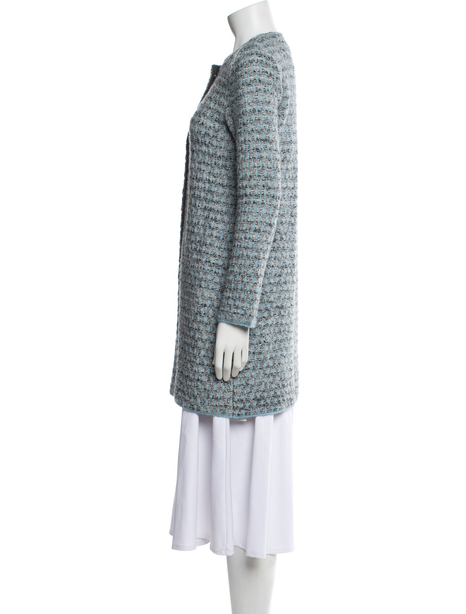 Amina Rubinacci Tweed Pattern Coat