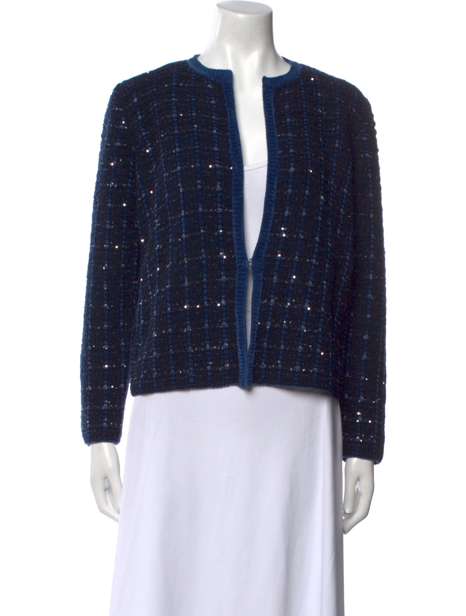 Amina Rubinacci Wool Plaid Print Sweater w/ Tags