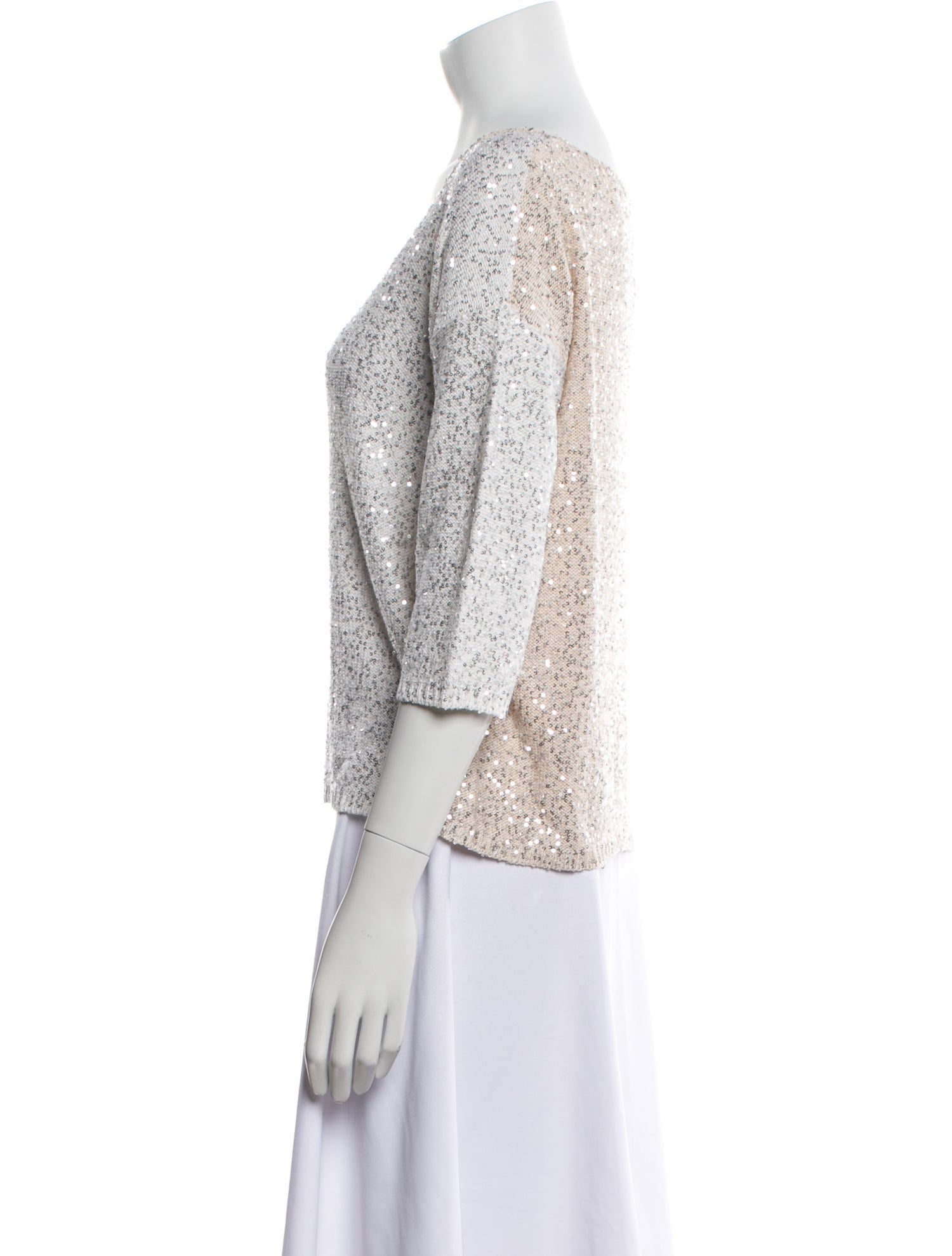 Amina Rubinacci Silk V-Neck Sweater