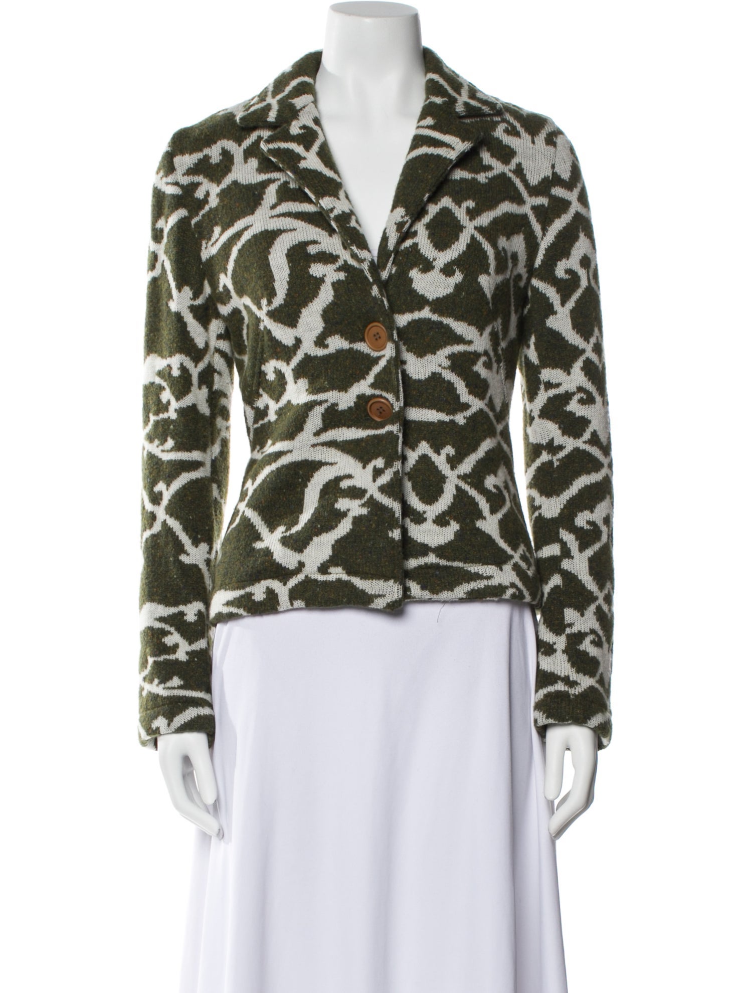 Amina Rubinacci Wool Printed Blazer