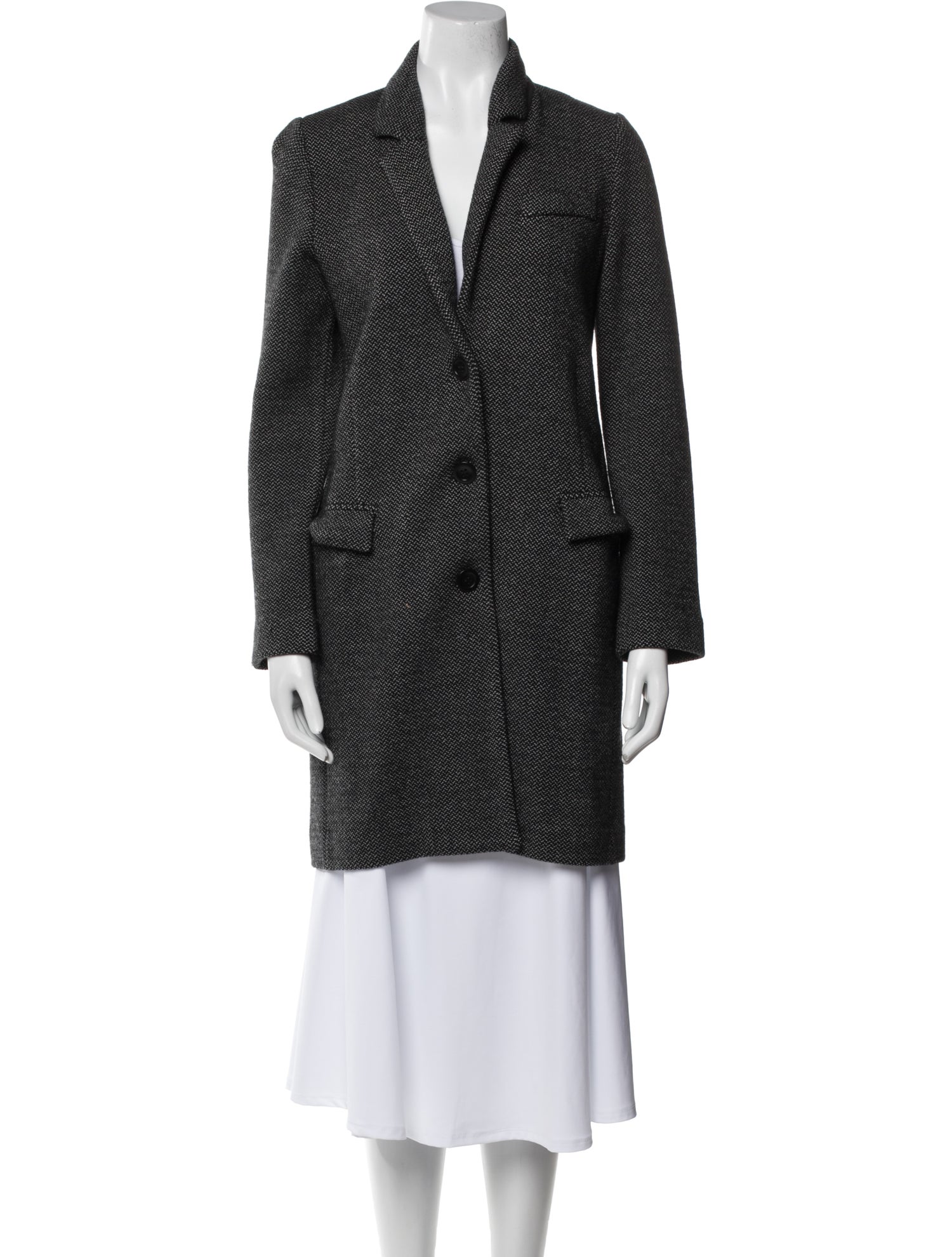 Amina Rubinacci Wool Tweed Pattern Coat