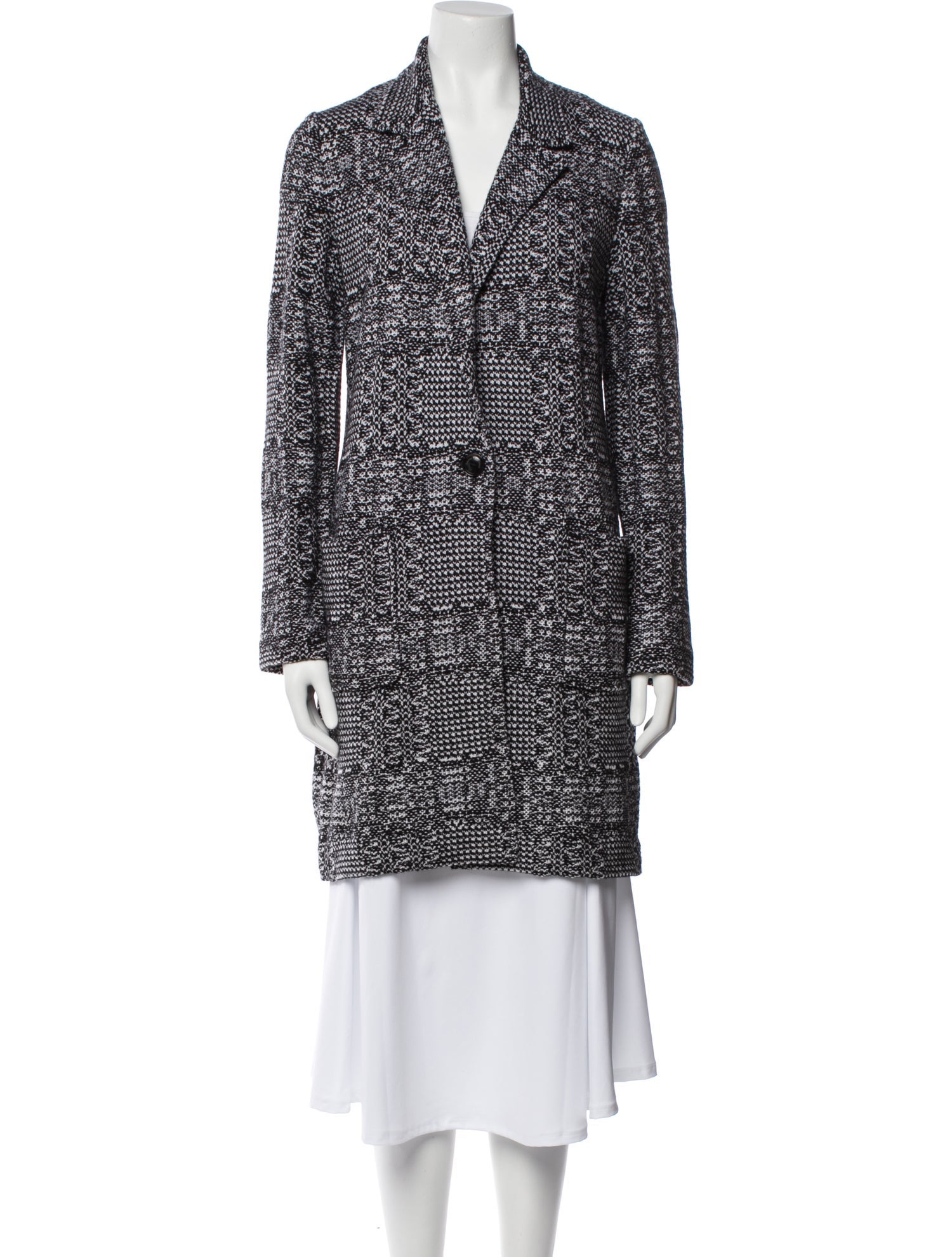 Amina Rubinacci Virgin Wool Animal Print Coat