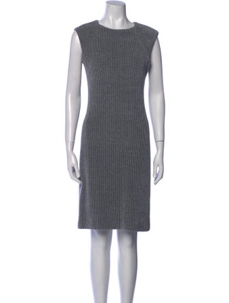 Amina Rubinacci Striped Knee-Length Dress