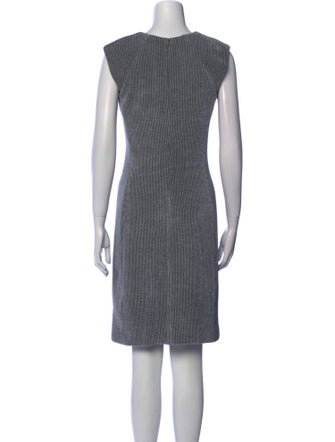 Amina Rubinacci Striped Knee-Length Dress