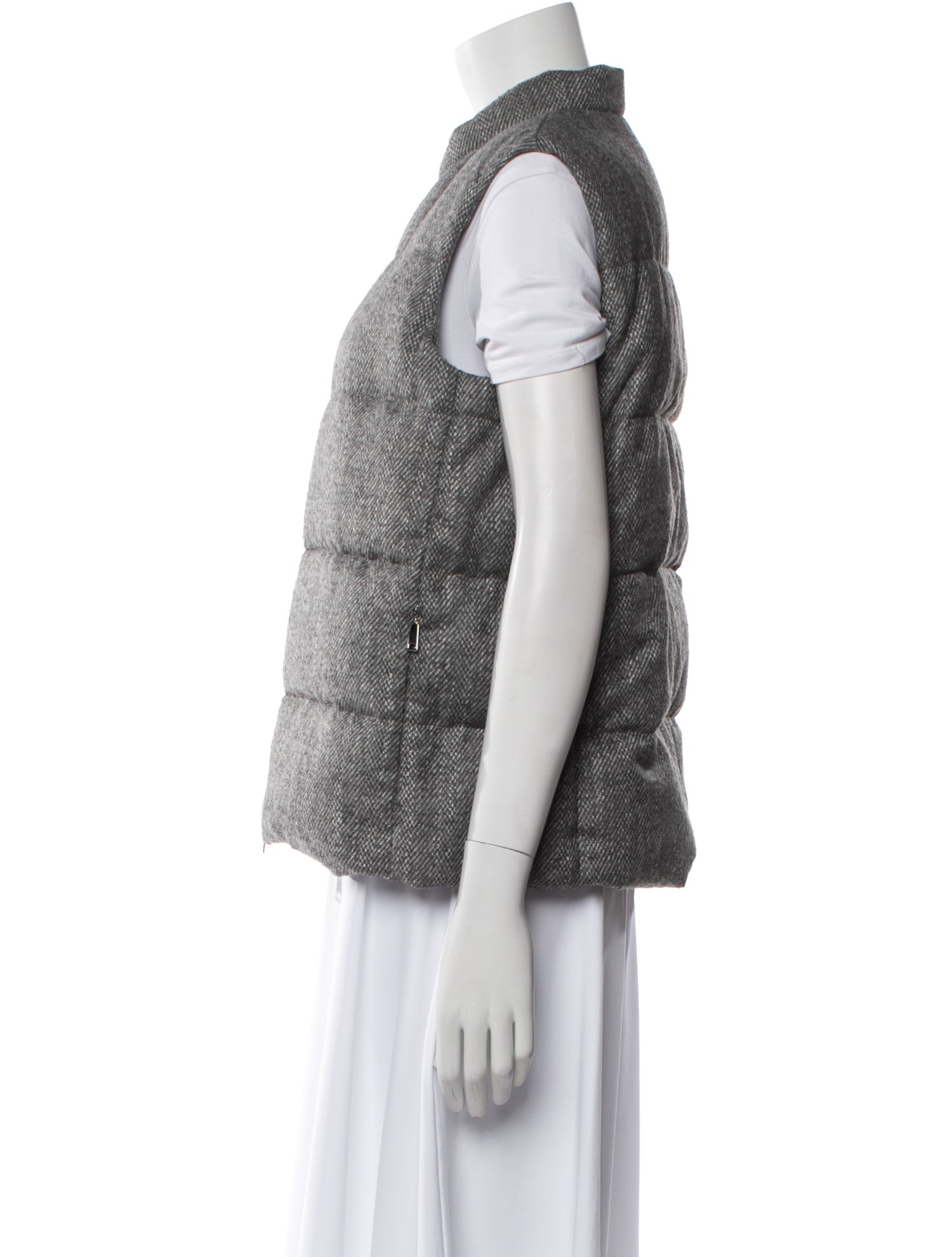 Amina Rubinacci Wool Striped Vest w/ Tags