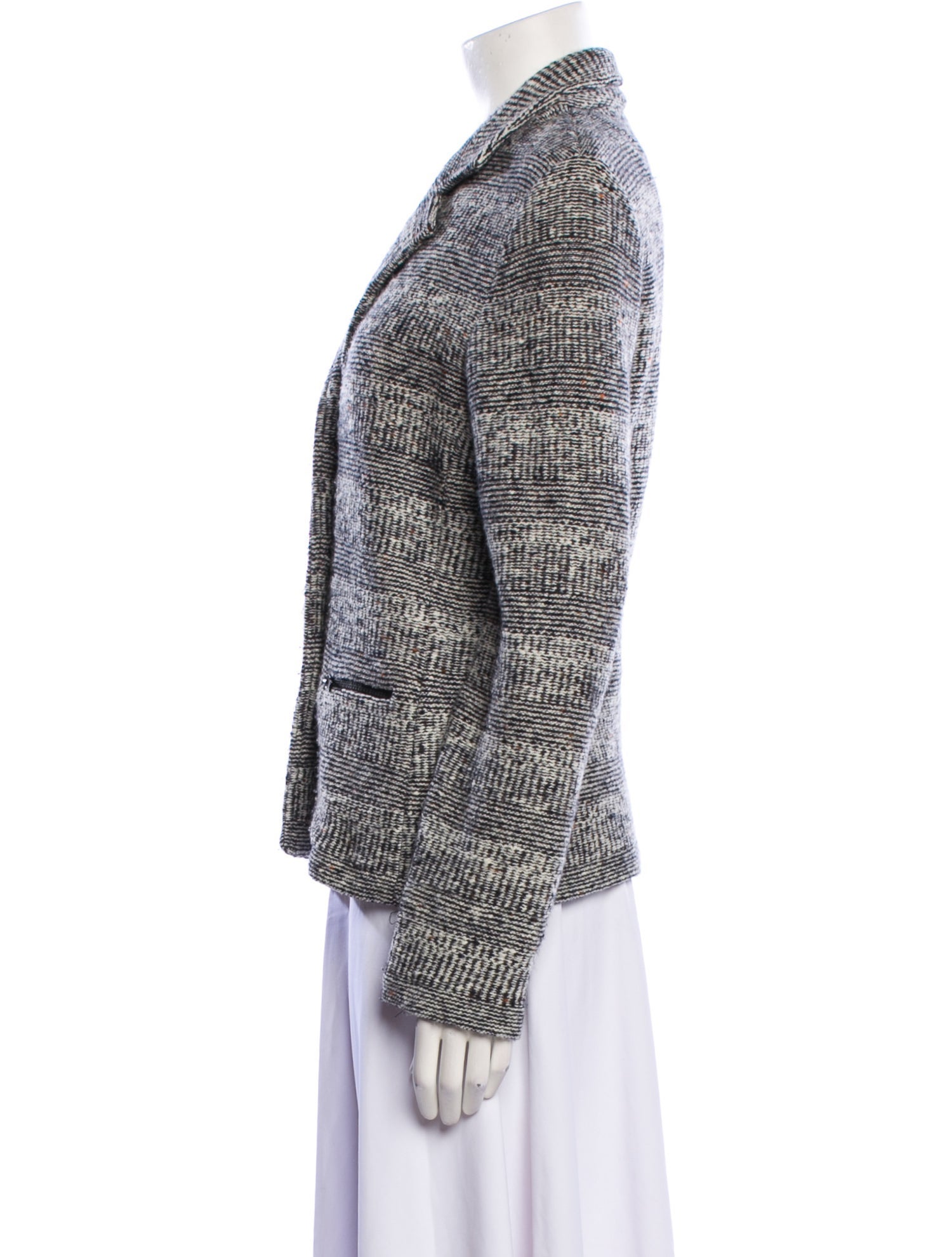 Amina Rubinacci Wool Tweed Pattern Blazer