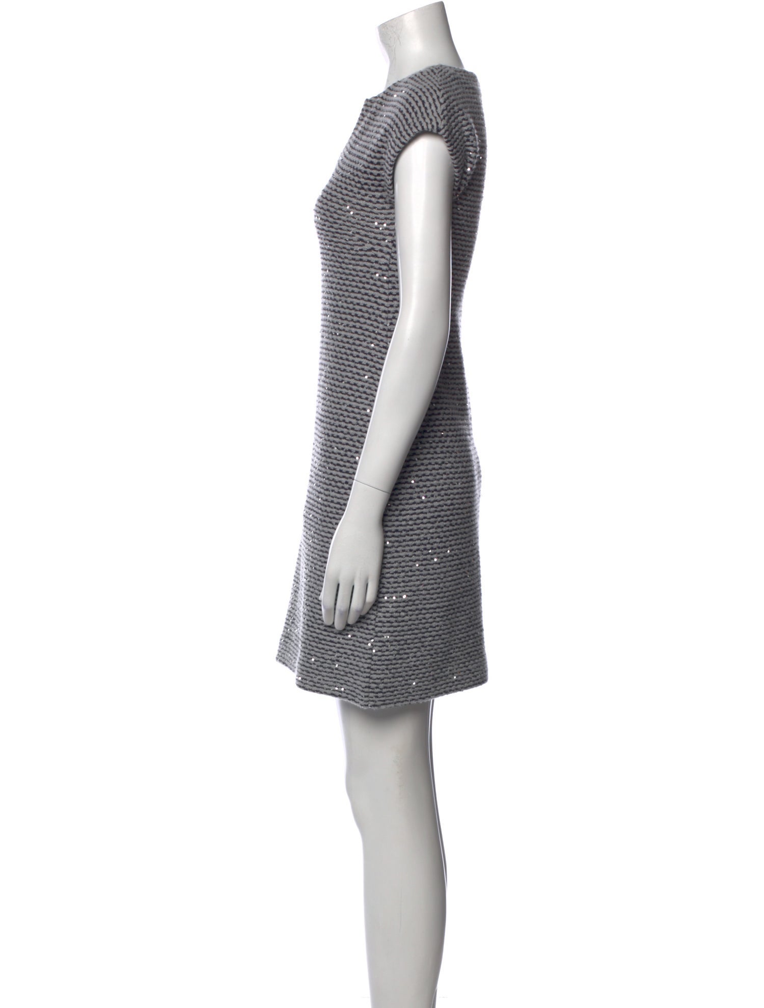 Amina Rubinacci Tweed Pattern Mini Dress