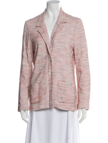 Pre-owned Amina Rubinacci Wool Tweed Pattern Blazer In Neutral