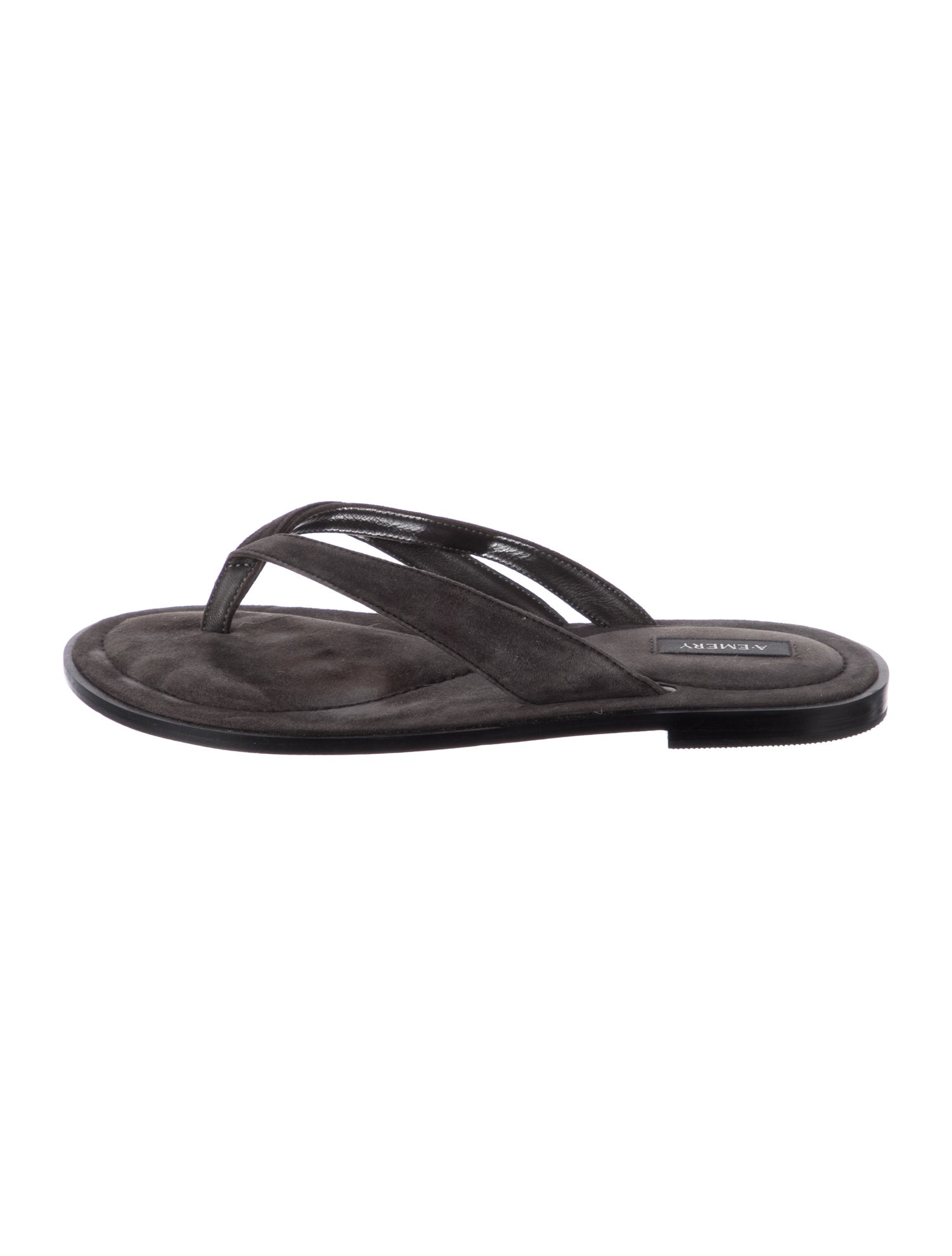 A.Emery Suede Flip Flops - Grey Sandals, Shoes - WAMRY20555