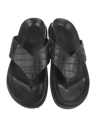 A.Emery Leather Slides