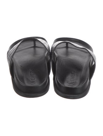 A.Emery Leather Slides