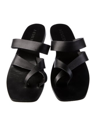 A.Emery Leather Slides