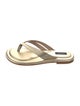 A.Emery Leather Colorblock Pattern Flip Flops