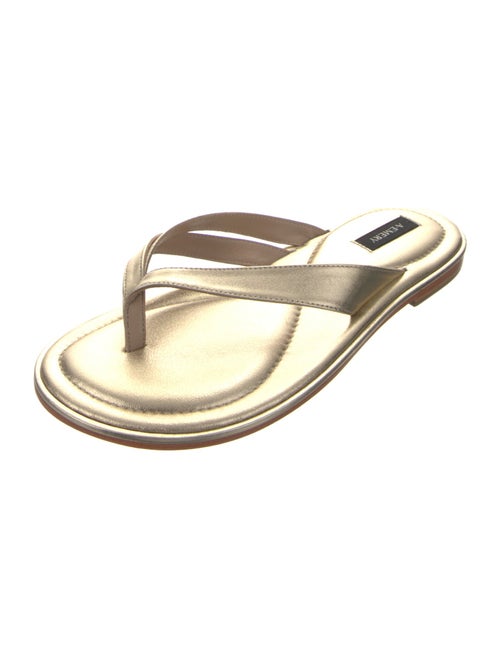 A.Emery Leather Colorblock Pattern Flip Flops