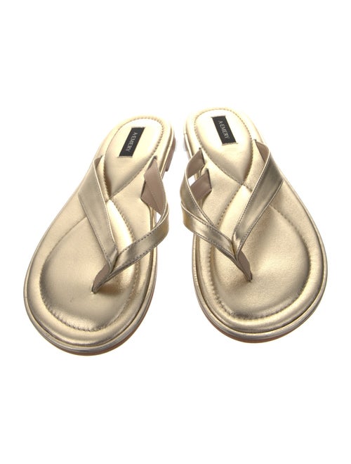 A.Emery Leather Colorblock Pattern Flip Flops