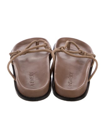 A.Emery Leather Slides