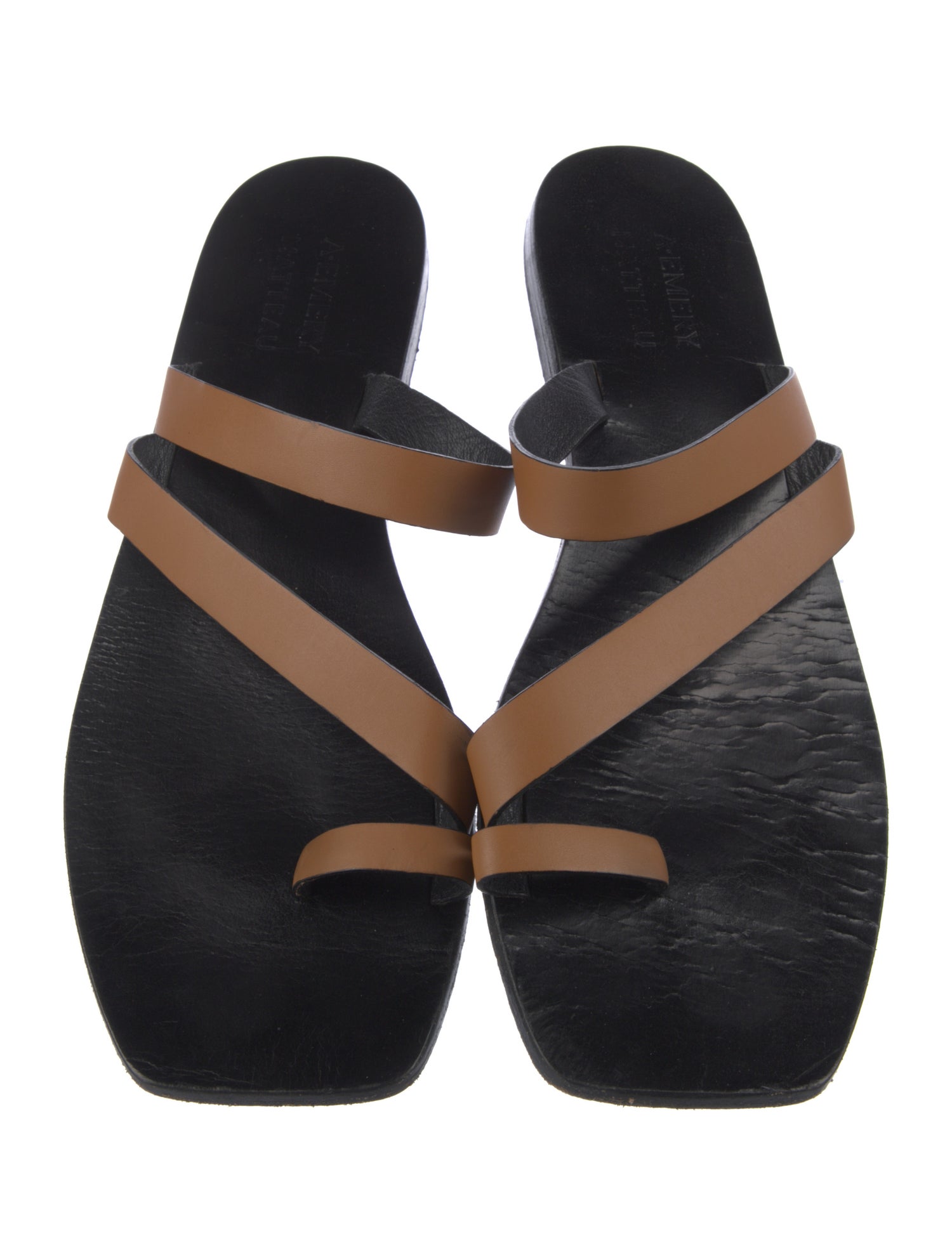 A.Emery Leather Slides