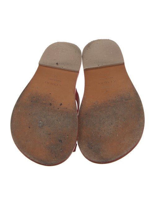 A.Emery Suede Leather Trim Embellishment Slides