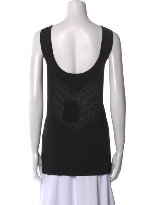 A.Emery Colorblock Pattern Scoop Neck Top