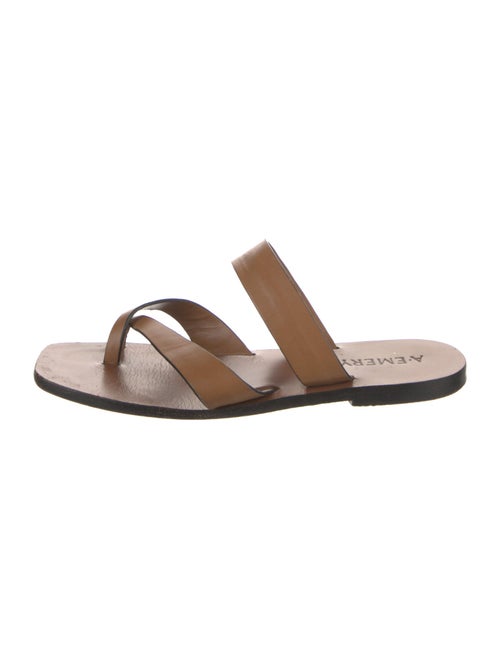 A.Emery Leather Slides