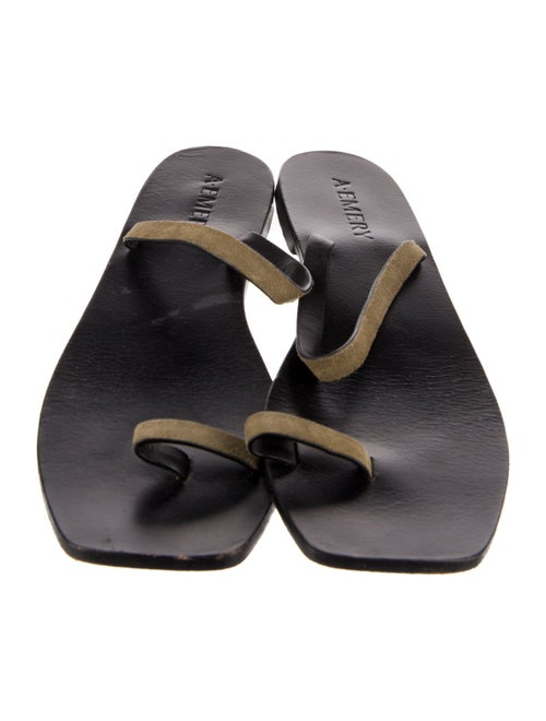 A.Emery Leather Slides