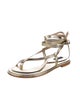 A.Emery Leather T-Strap Sandals