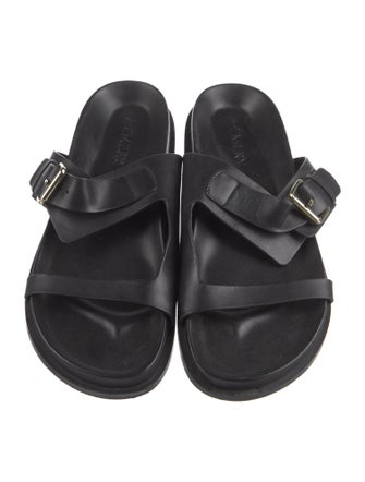 A.Emery Leather Slides