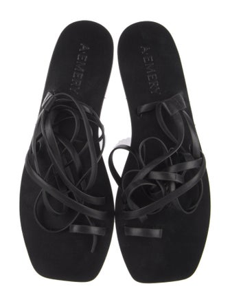 A.Emery Leather Cutout Accent Gladiator Sandals