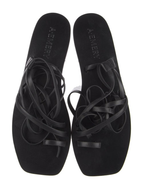 A.Emery Leather Cutout Accent Gladiator Sandals