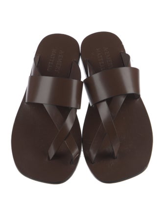 A.Emery Leather Slides