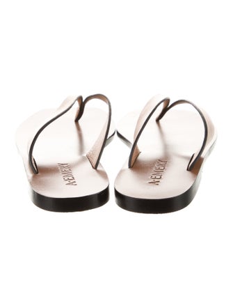 A.Emery Leather Slides