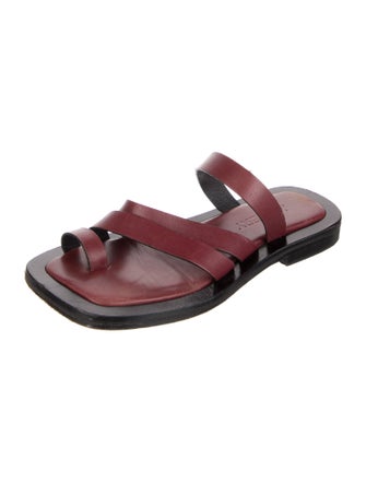 A.Emery Leather Slides