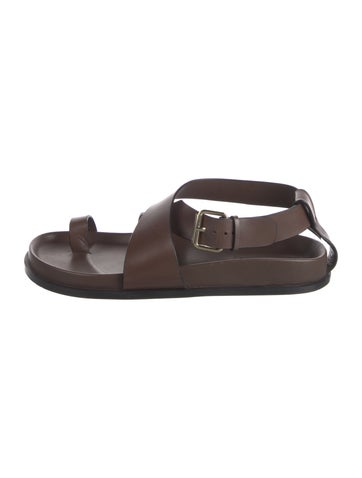 Pre-owned A.emery Leather Slingback Sandals In Brown
