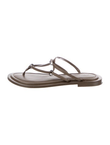 Pre-owned A.emery Leather Flip Flops In Brown