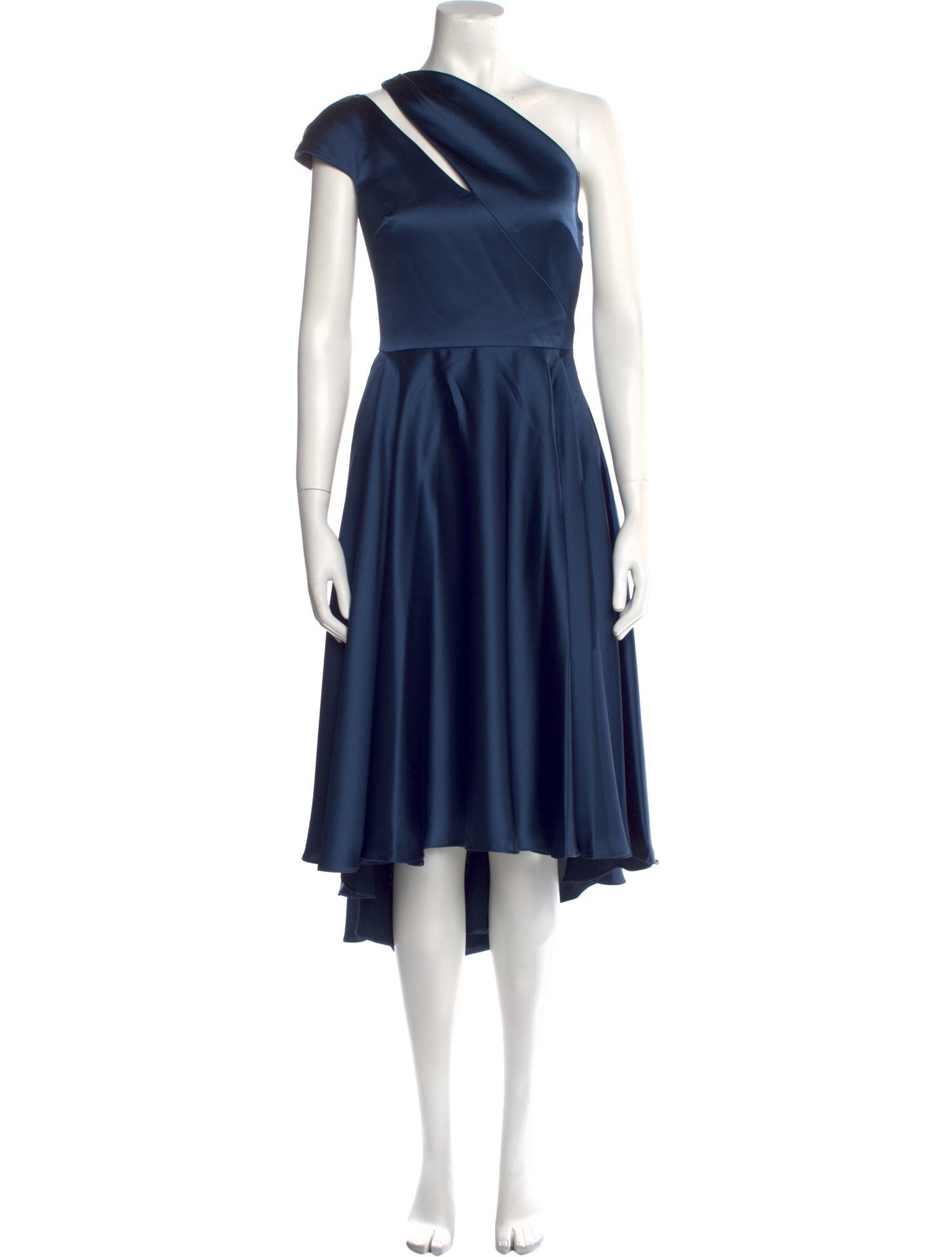 Amsale One-Shoulder Midi Length Dress w/ Tags