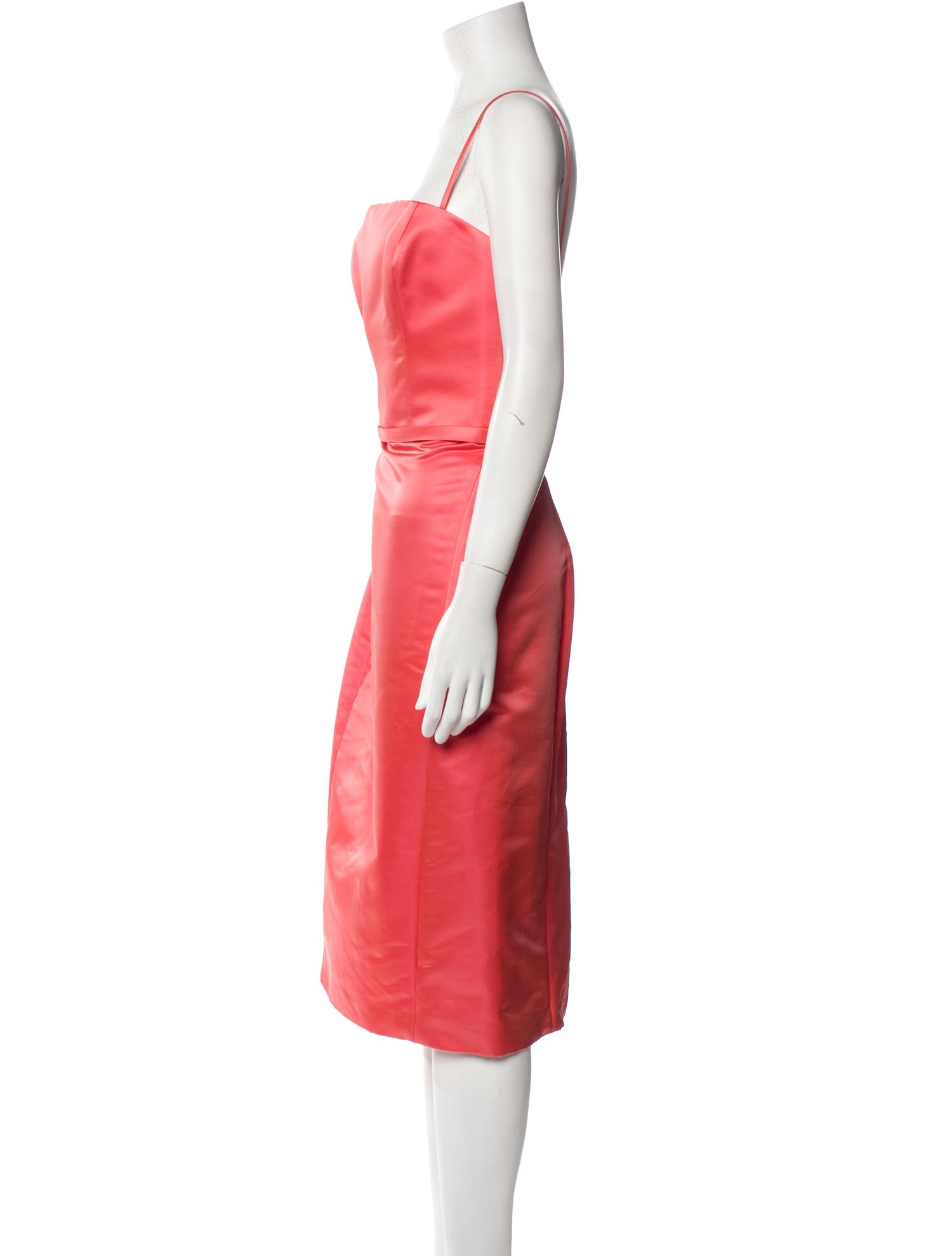 Amsale Square Neckline Midi Length Dress