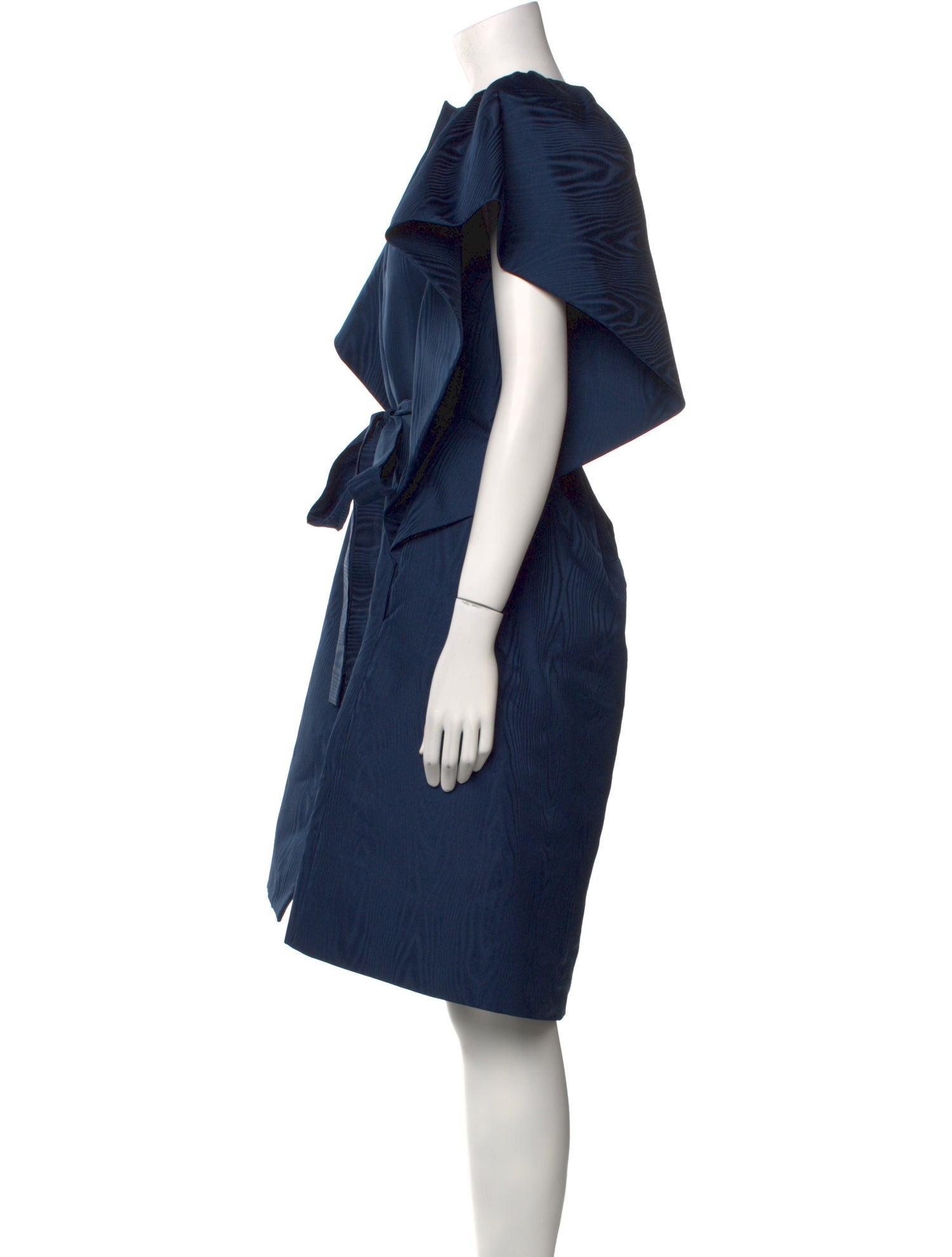 Amsale Bateau Neckline Midi Length Dress