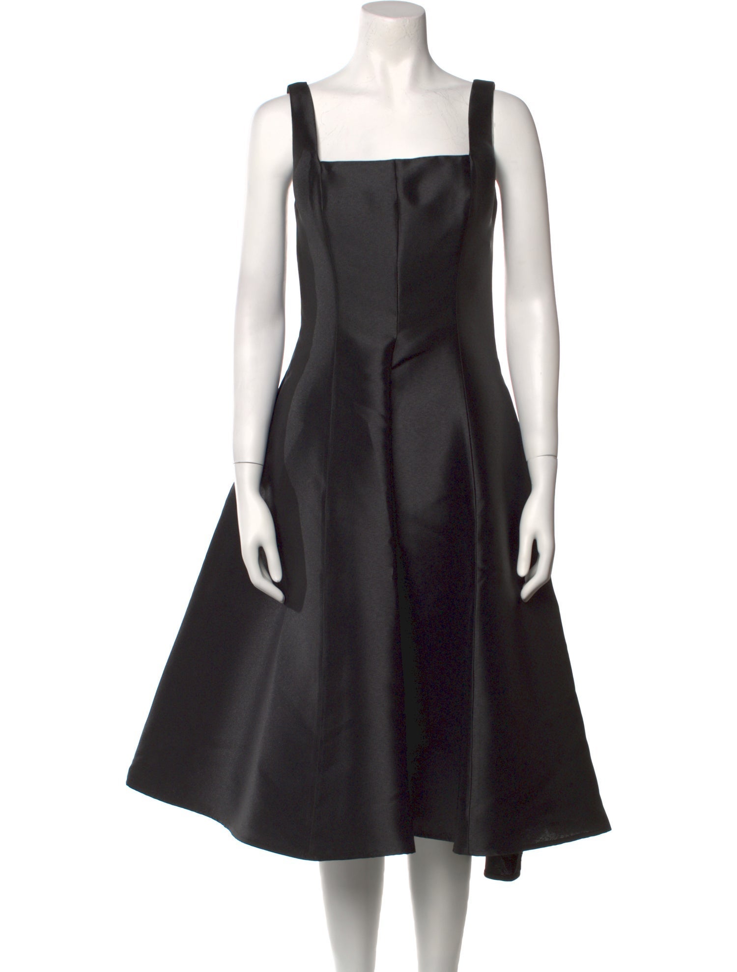 Amsale Square Neckline Midi Length Dress