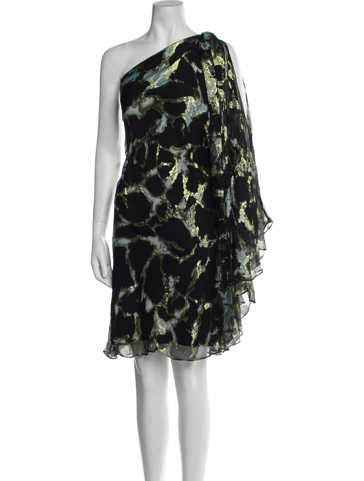 Amsale Floral Print Mini Dress