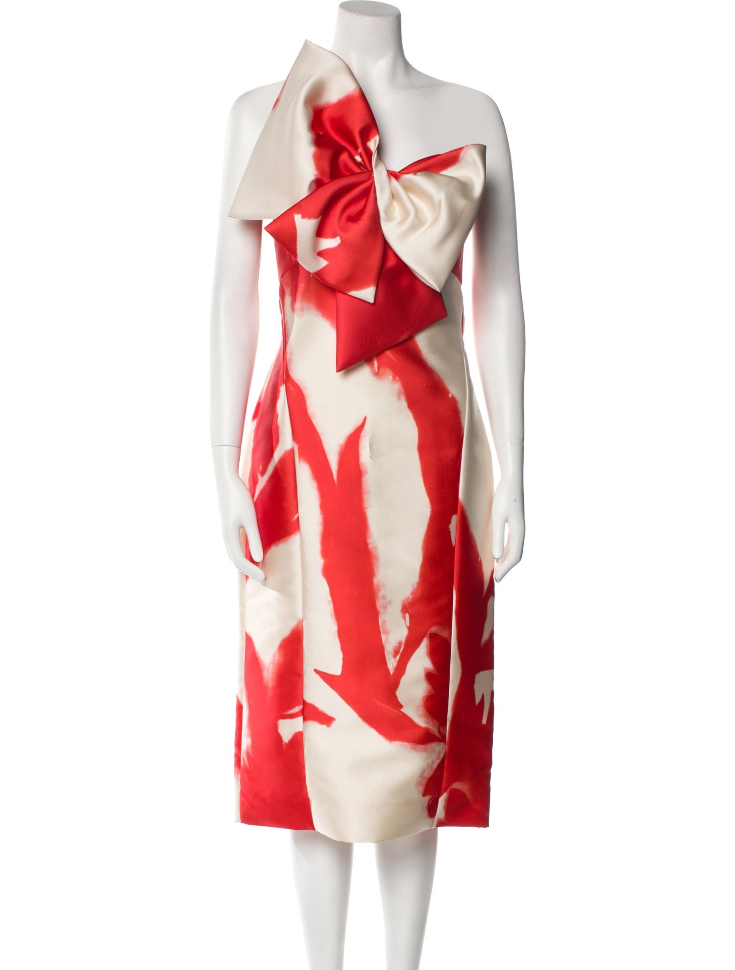 Amsale Printed Knee-Length Dress