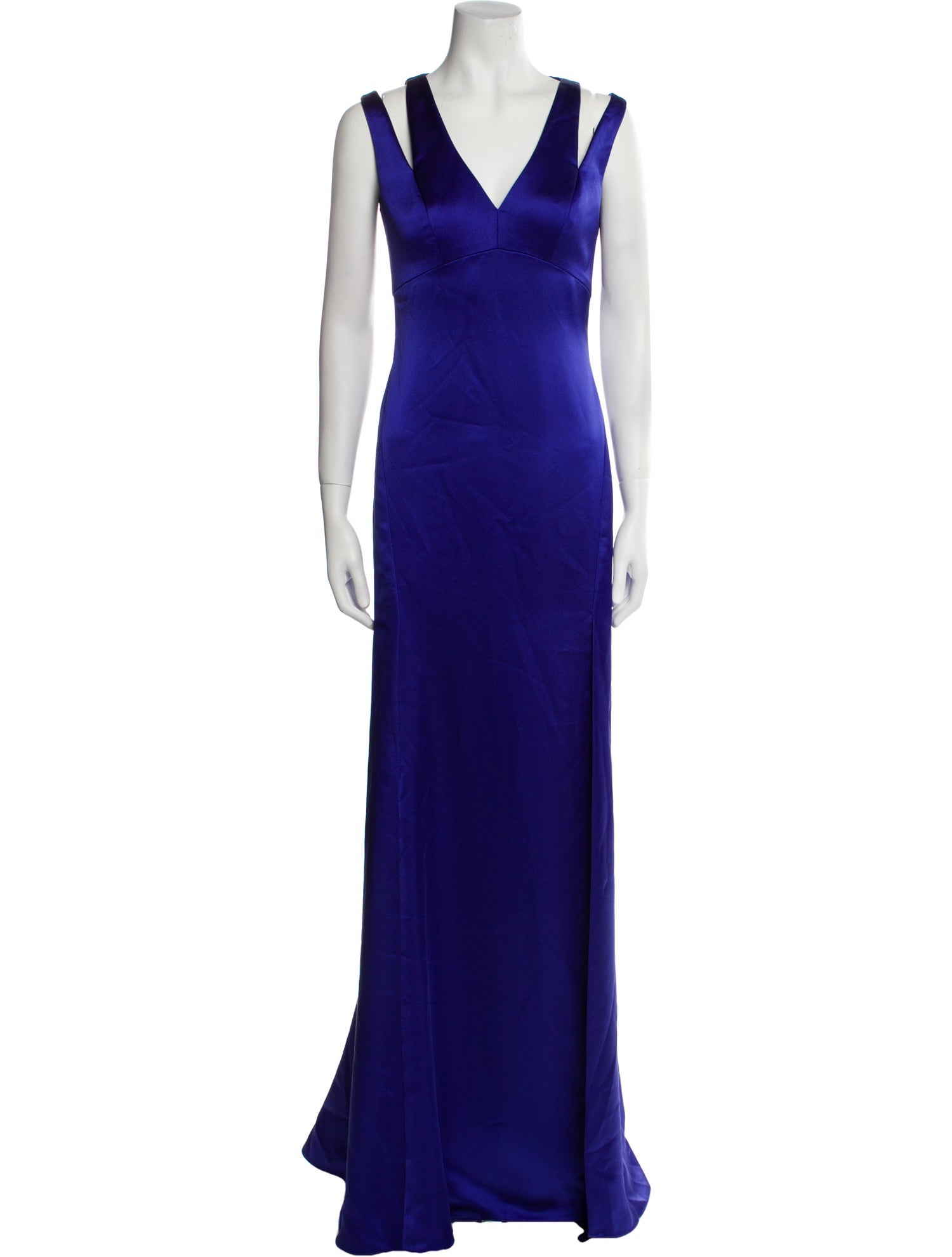 Amsale V-Neck Long Dress