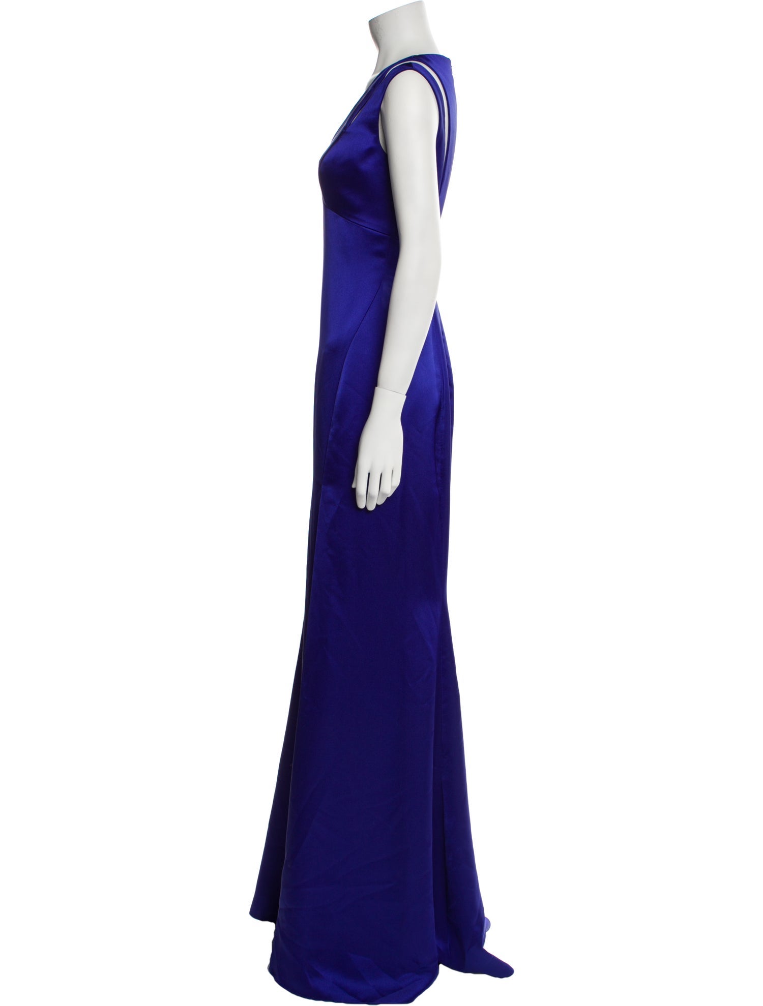 Amsale V-Neck Long Dress