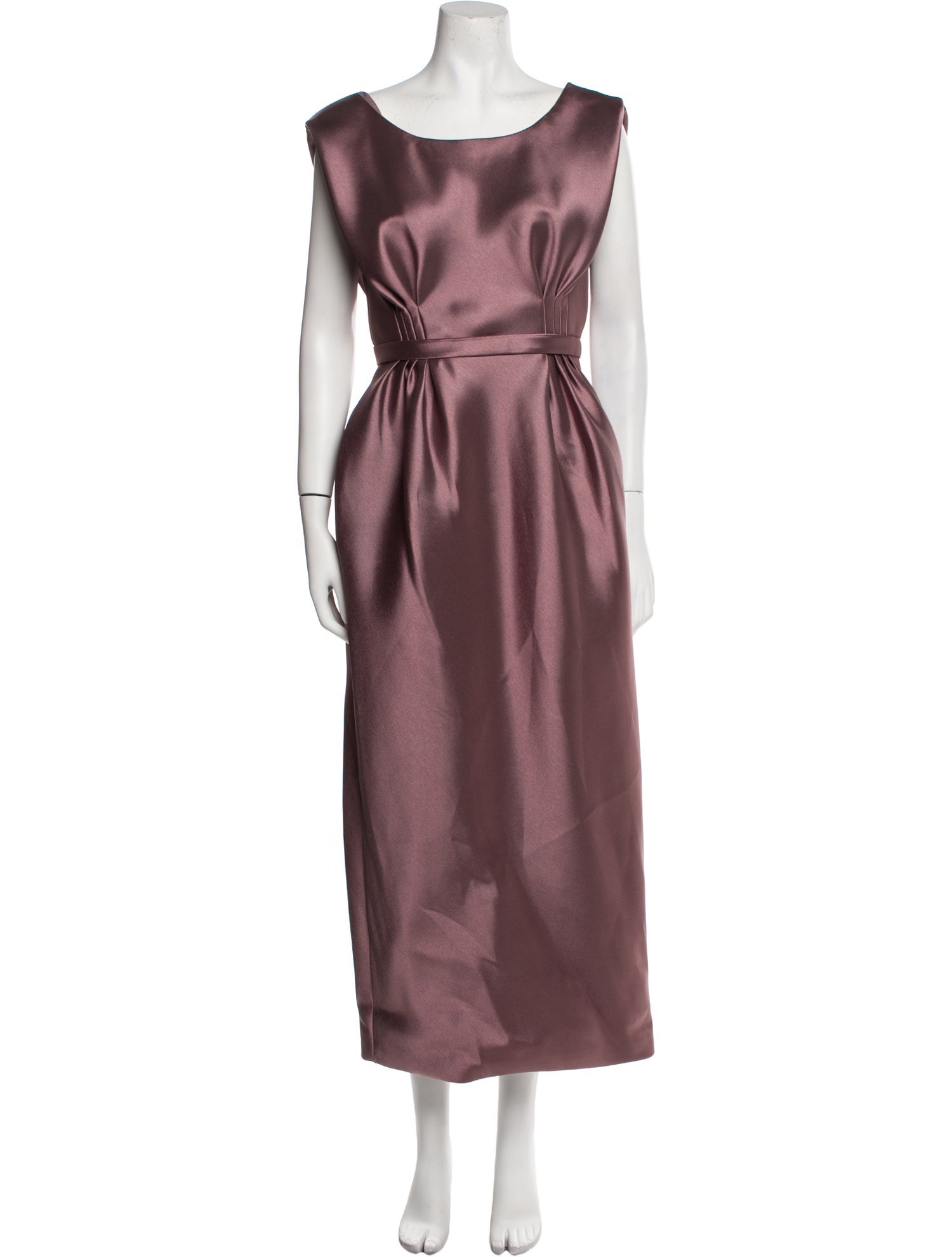 Amsale Scoop Neck Long Dress