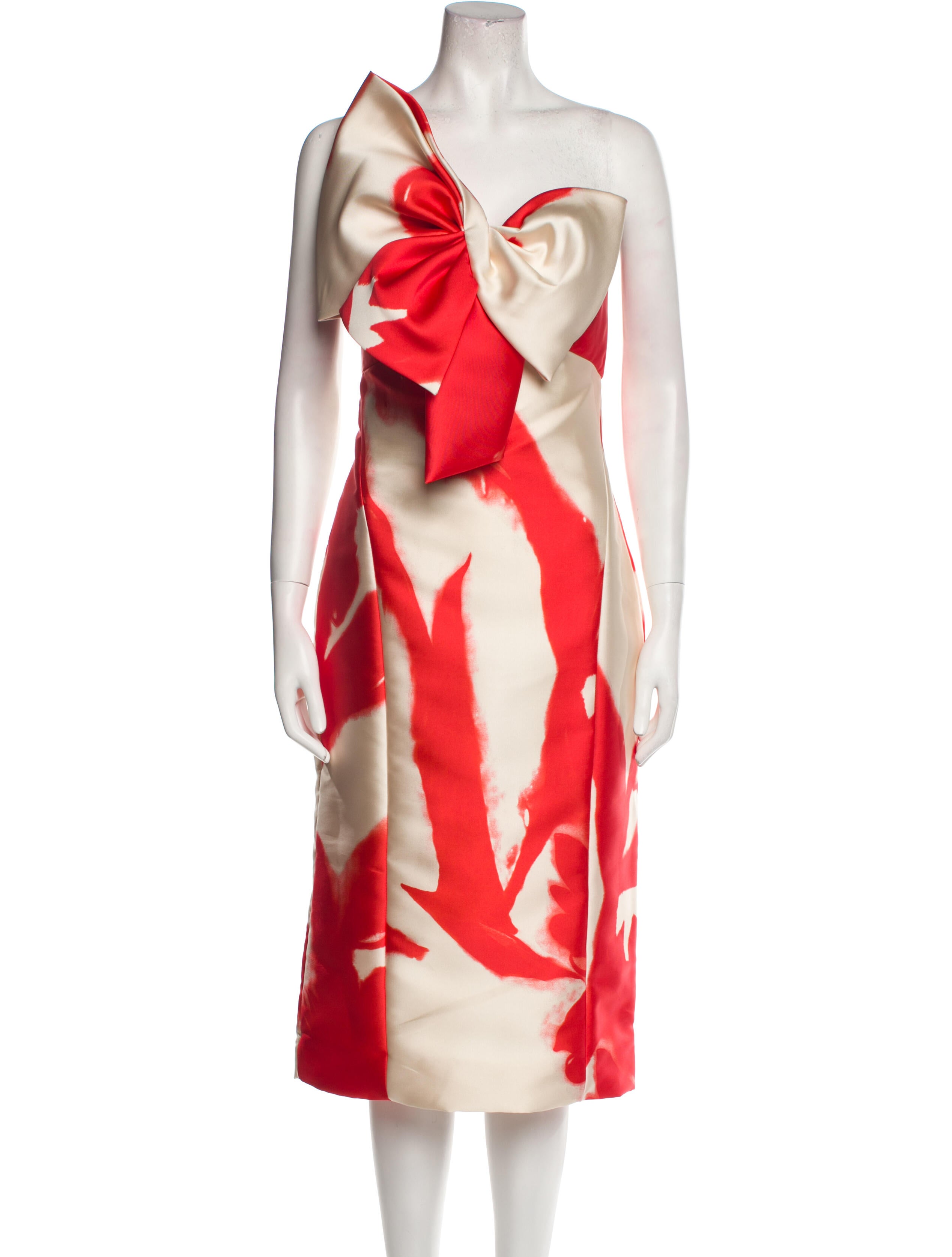 Amsale Printed Knee-Length Dress