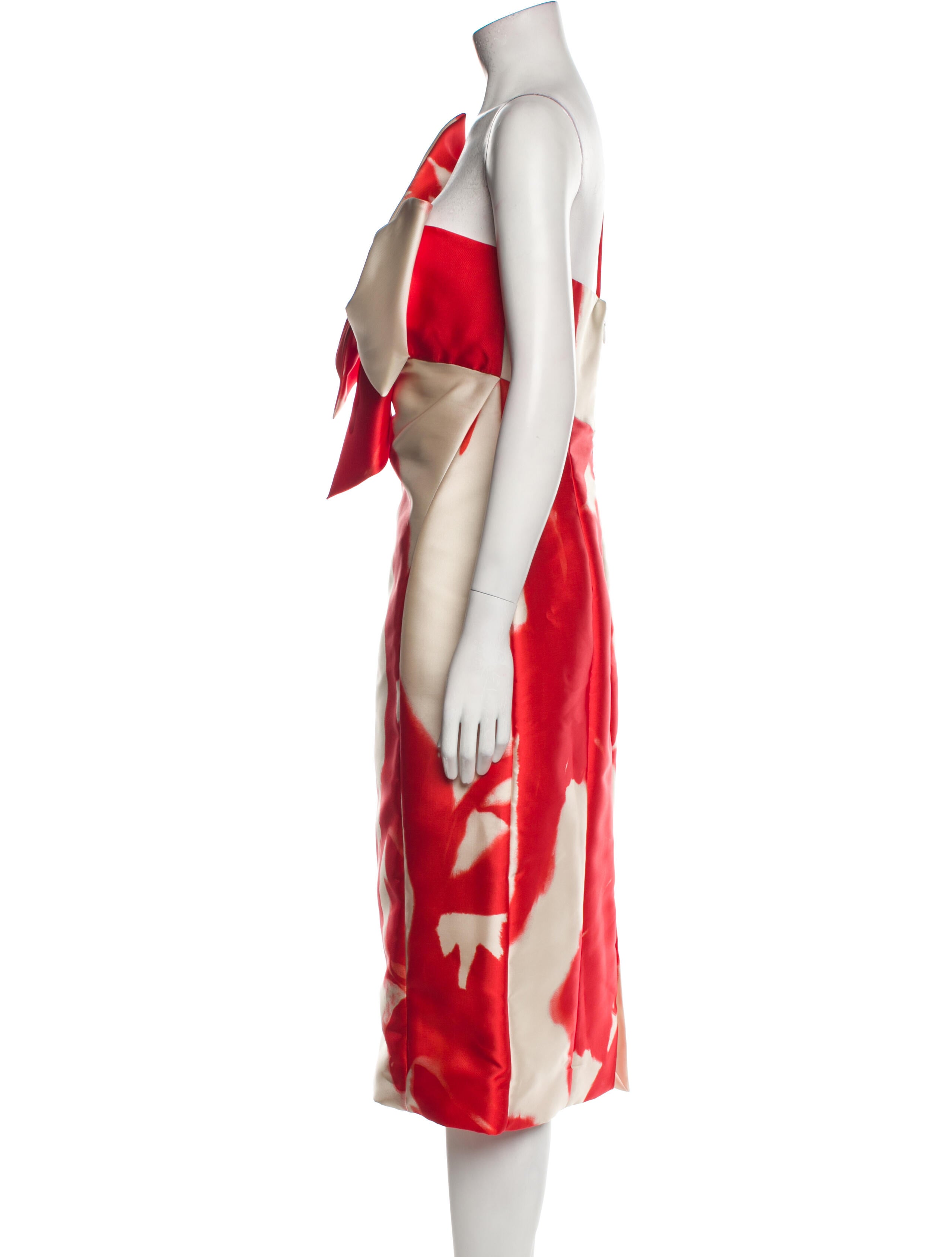 Amsale Printed Knee-Length Dress