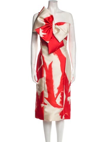 Amsale Dresses Printed Knee-Length Dress US 4 | S